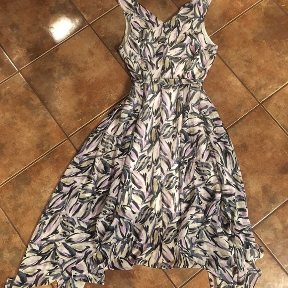 MultiColor Flowy Wrap Dress - Picture 3 of 8